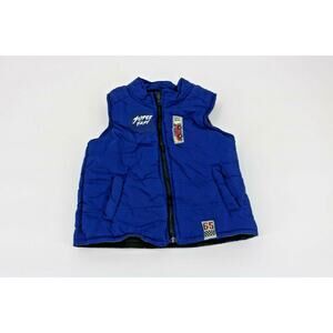 Boyz Wear Boys Blue Vest Car Zipper Casual Fall Outerwear Baby Size 24M Months